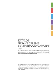 Katalog urbane opreme za Mestno občino Koper