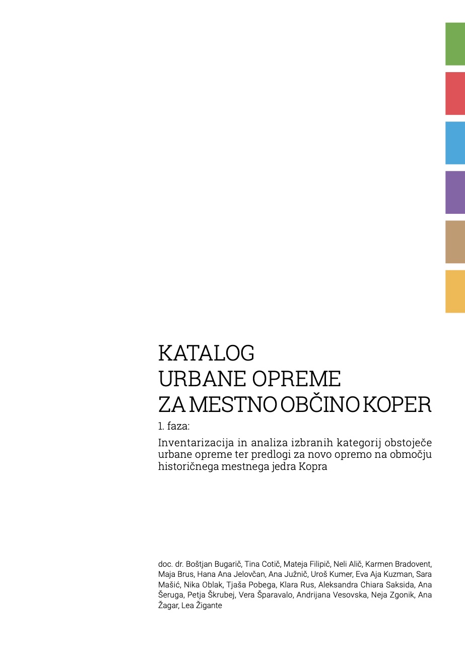 Katalog urbane opreme za Mestno občino Koper